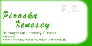piroska kenesey business card